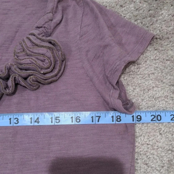 LOFT Ann Taylor purple T-shirt size L - Picture 7 of 8